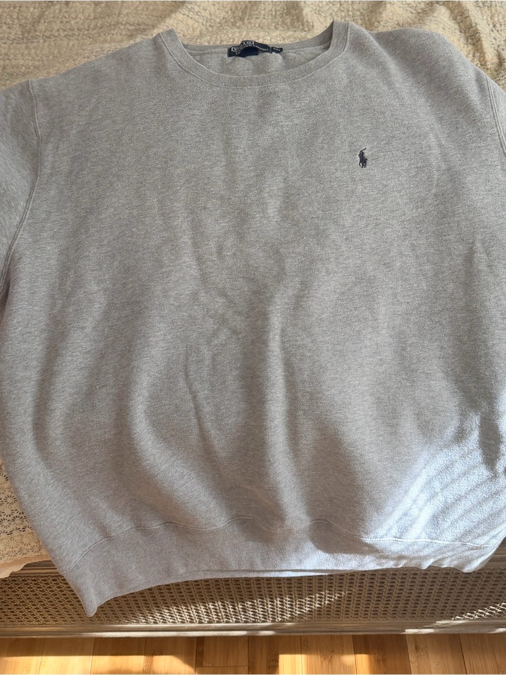 Polo by Ralph Lauren Men's Light Gray Crewneck Sweatshirt